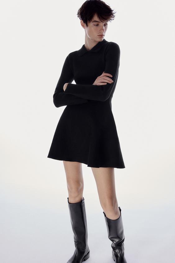 ニット スケーター ワンピース ブラック Zara Japan 日本 ニット スケーター ワンピース ブラック Zara Japan 日本