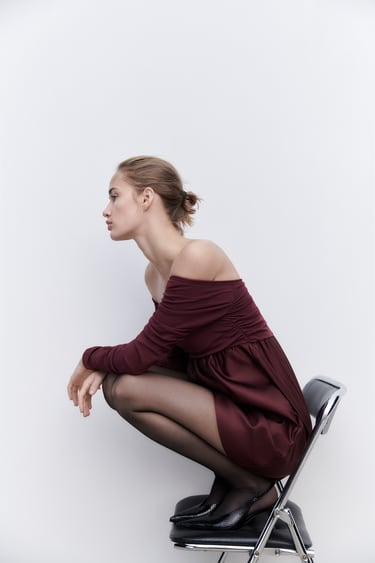 Image 0 of COMBINATION KNIT MINI DRESS from Zara