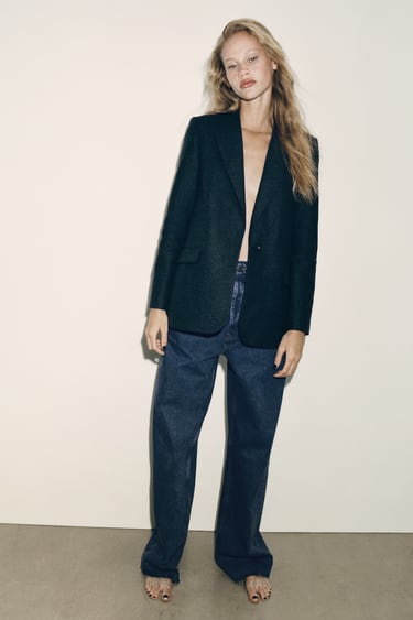 Image 0 of STRAIGHT WOOL BLEND BLAZER - LIMITED EDITION from Zara