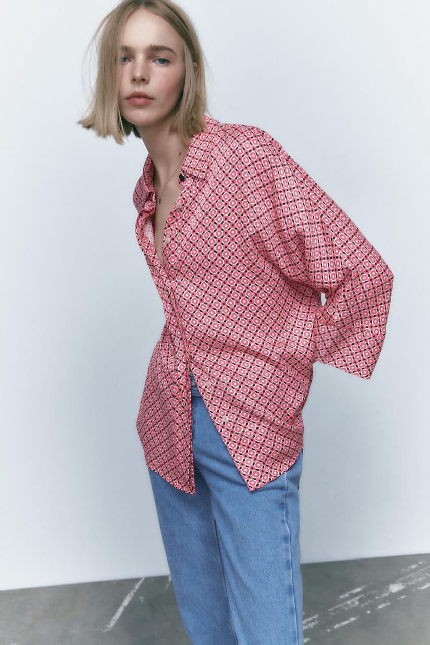 Geometric print top zara Clearance