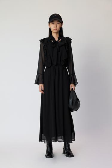 ラッフルワンピース レディース 最新コレクション Zara 日本 ラッフルワンピース レディース 最新コレクション Zara 日本