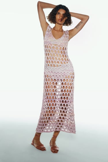 LONG OPENWORK KNIT DRESS LIMITED EDITION