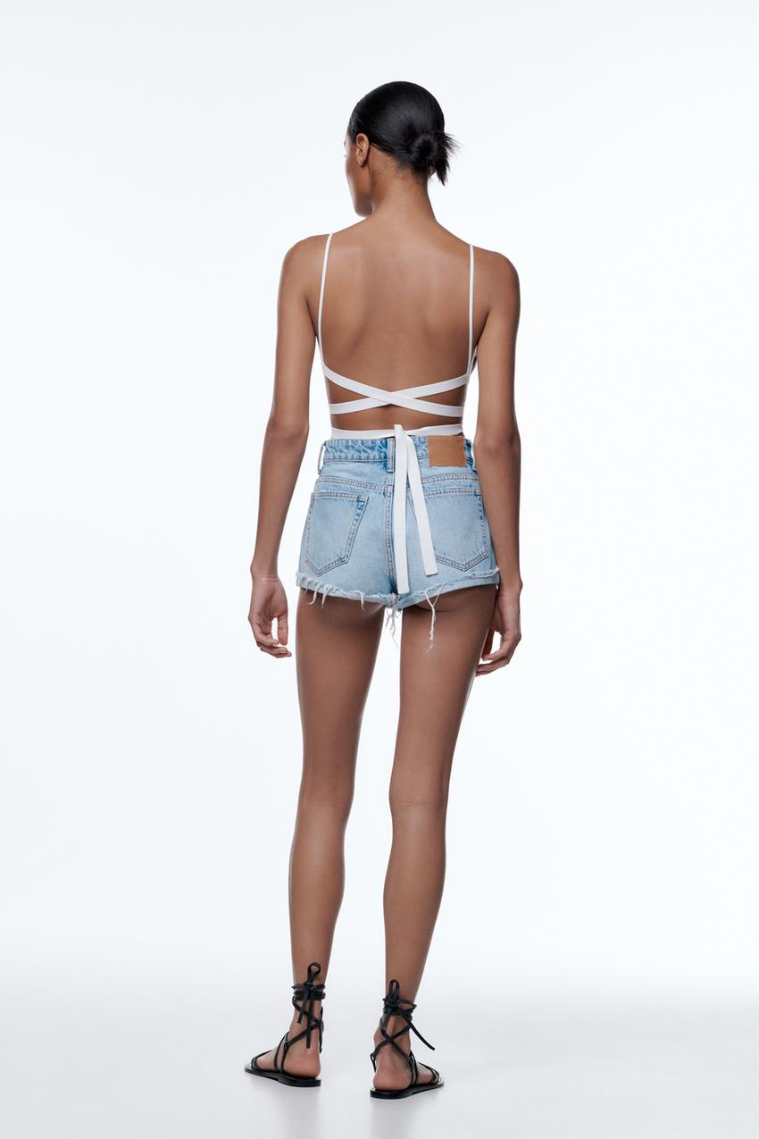 High rise rigid shorts zara Clearance