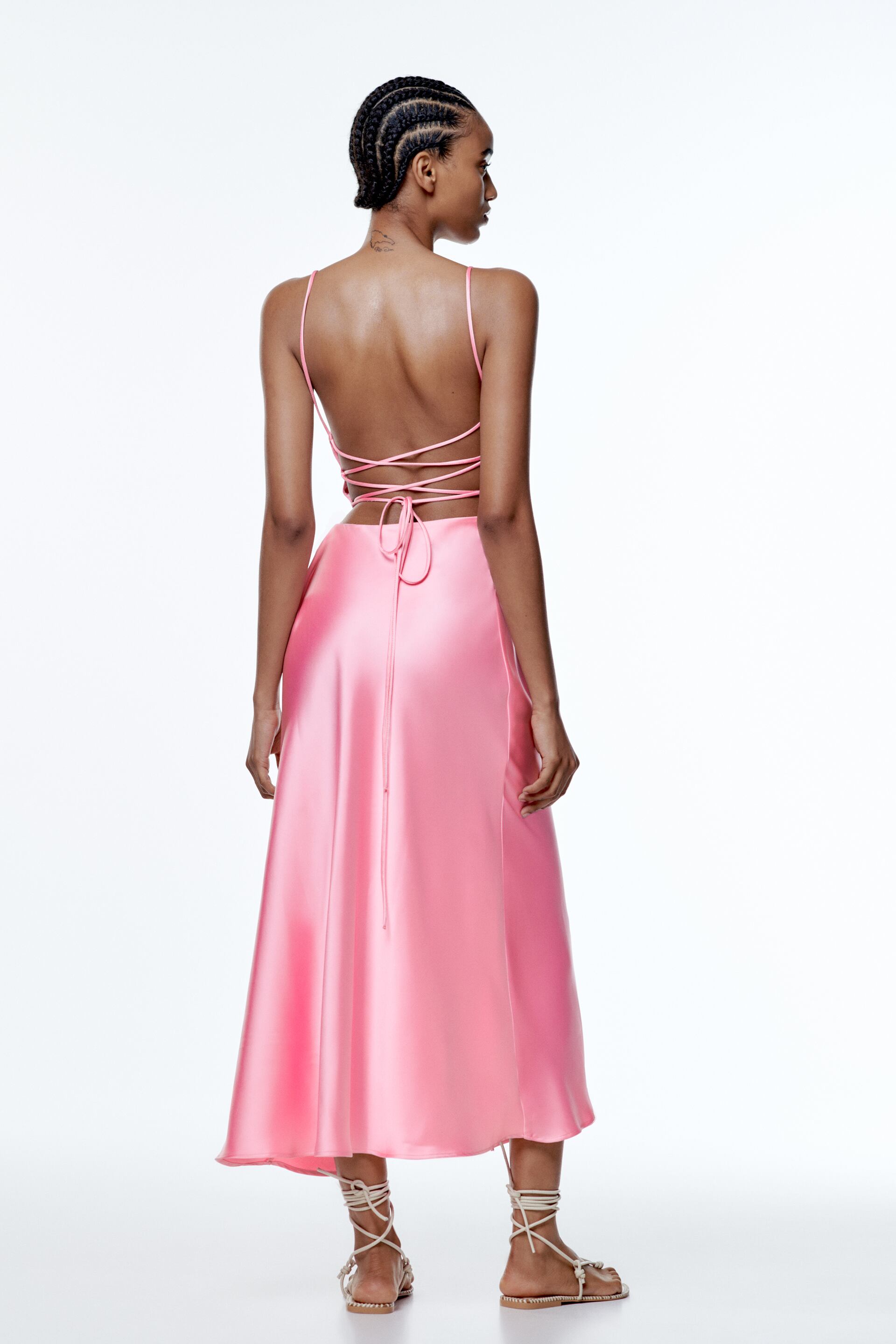 zara pink dress short