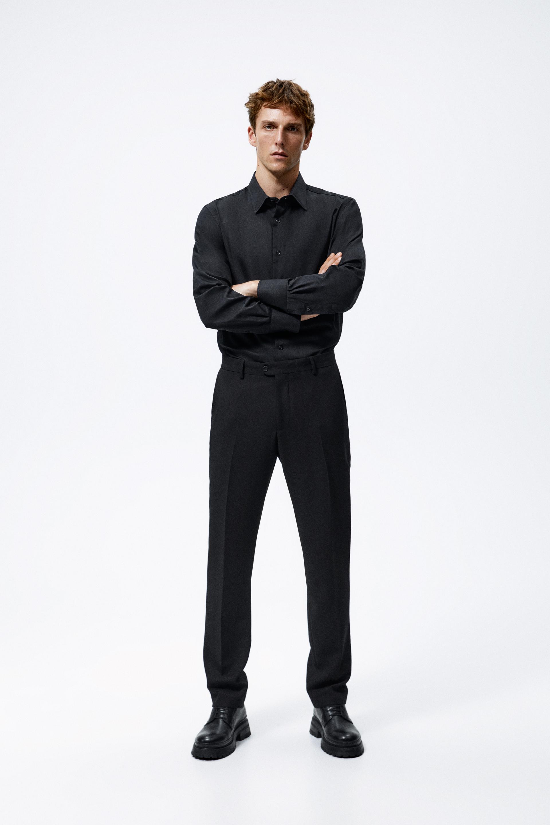 スリムフィットシャツ ブラック Zara Japan 日本 スリムフィットシャツ ブラック Zara Japan 日本