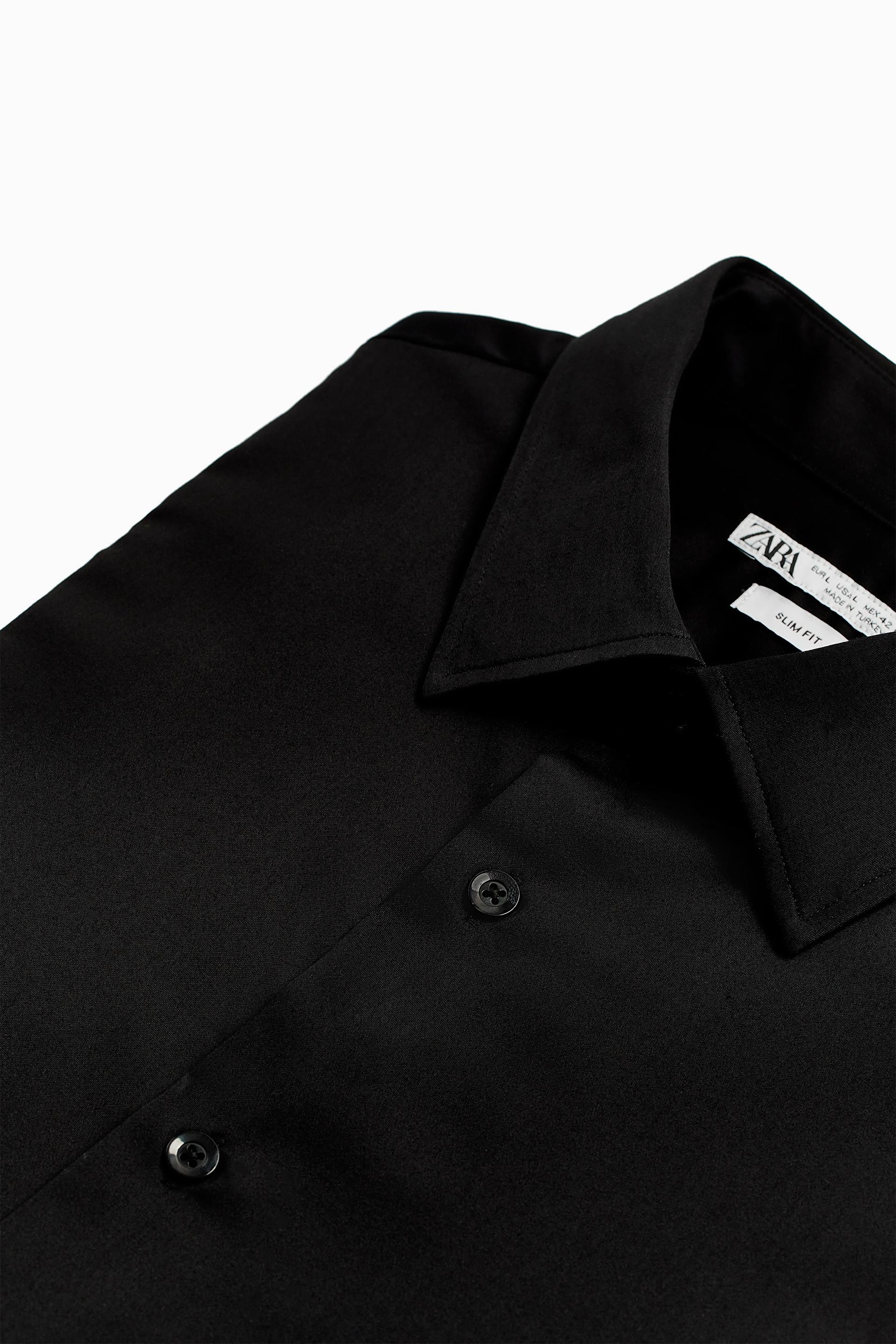 スリムフィットシャツ ブラック Zara Japan 日本 スリムフィットシャツ ブラック Zara Japan 日本