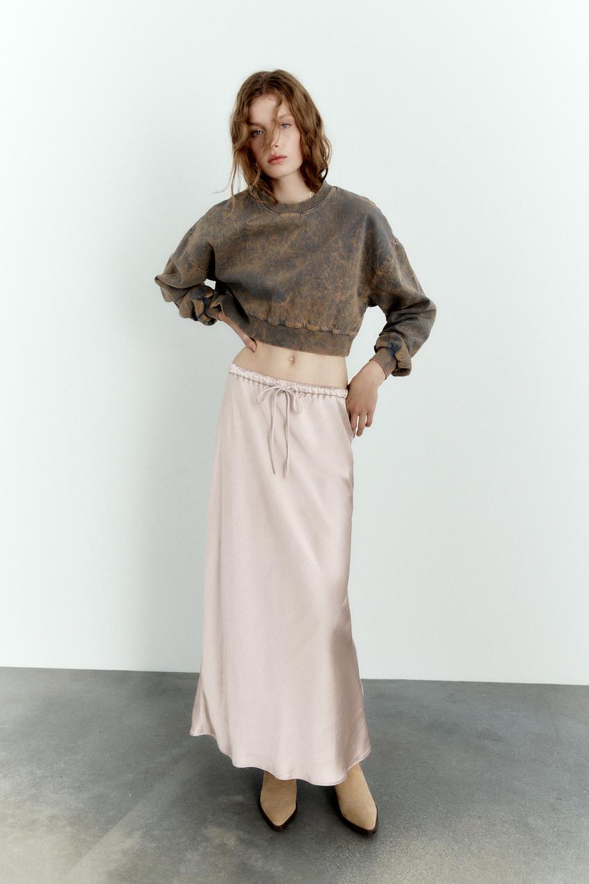 Faded crop top zara Clearance