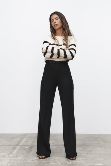 Image 0 of LONG FLOWING TROUSERS from Zara