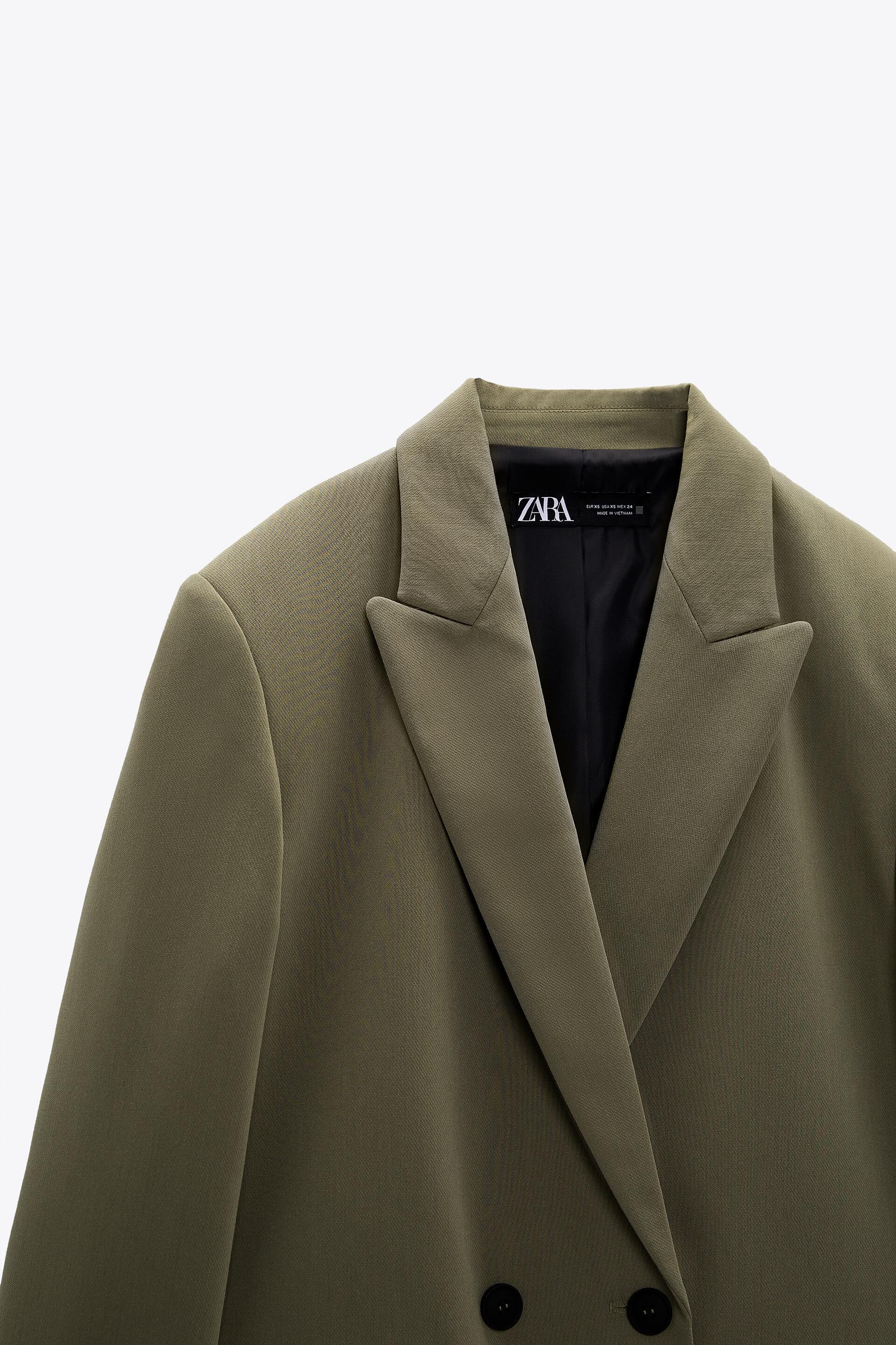 Double breasted oversized blazer zara Clearance