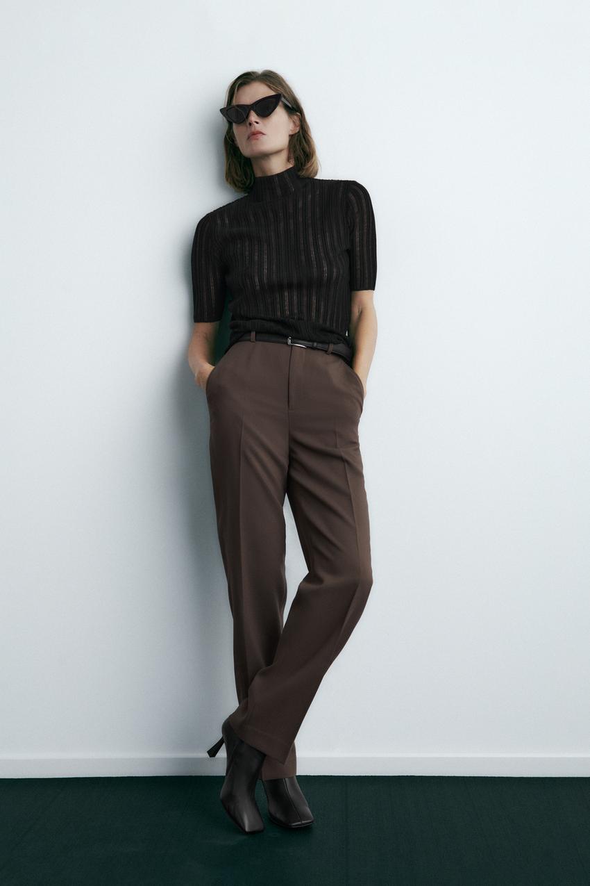 Zara black mock neck top Clearance