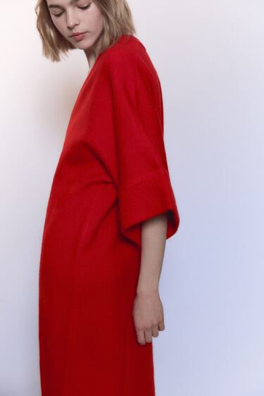 Image 0 of 100% WOOL TUNIC DRESS from Zara