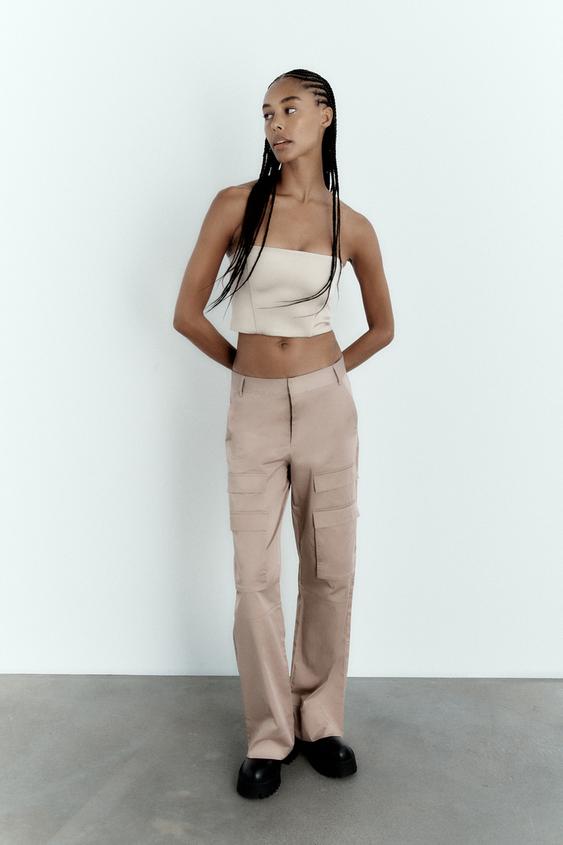 Zara satin crop Clearance