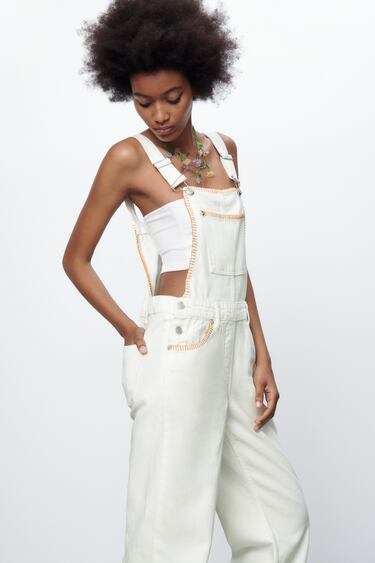 DUNGAREES WITH TOPSTITCHING