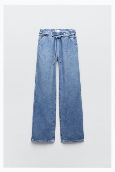 Image 0 of JEANS WITH ELASTIC WAISTBAND from Zara