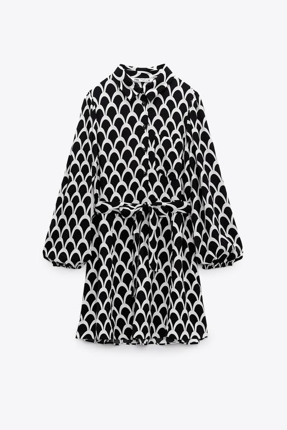 花柄ミニワンピース ホワイト ブラック Zara Japan 日本 花柄ミニワンピース ホワイト ブラック Zara Japan 日本