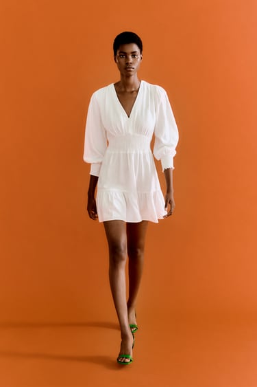 Image 0 of LINEN BLEND DRESS from Zara