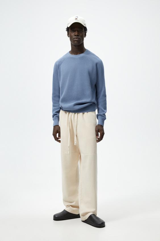 ウラアミ ニットセーター ブルー Zara Japan 日本 ウラアミ ニットセーター ブルー Zara Japan 日本