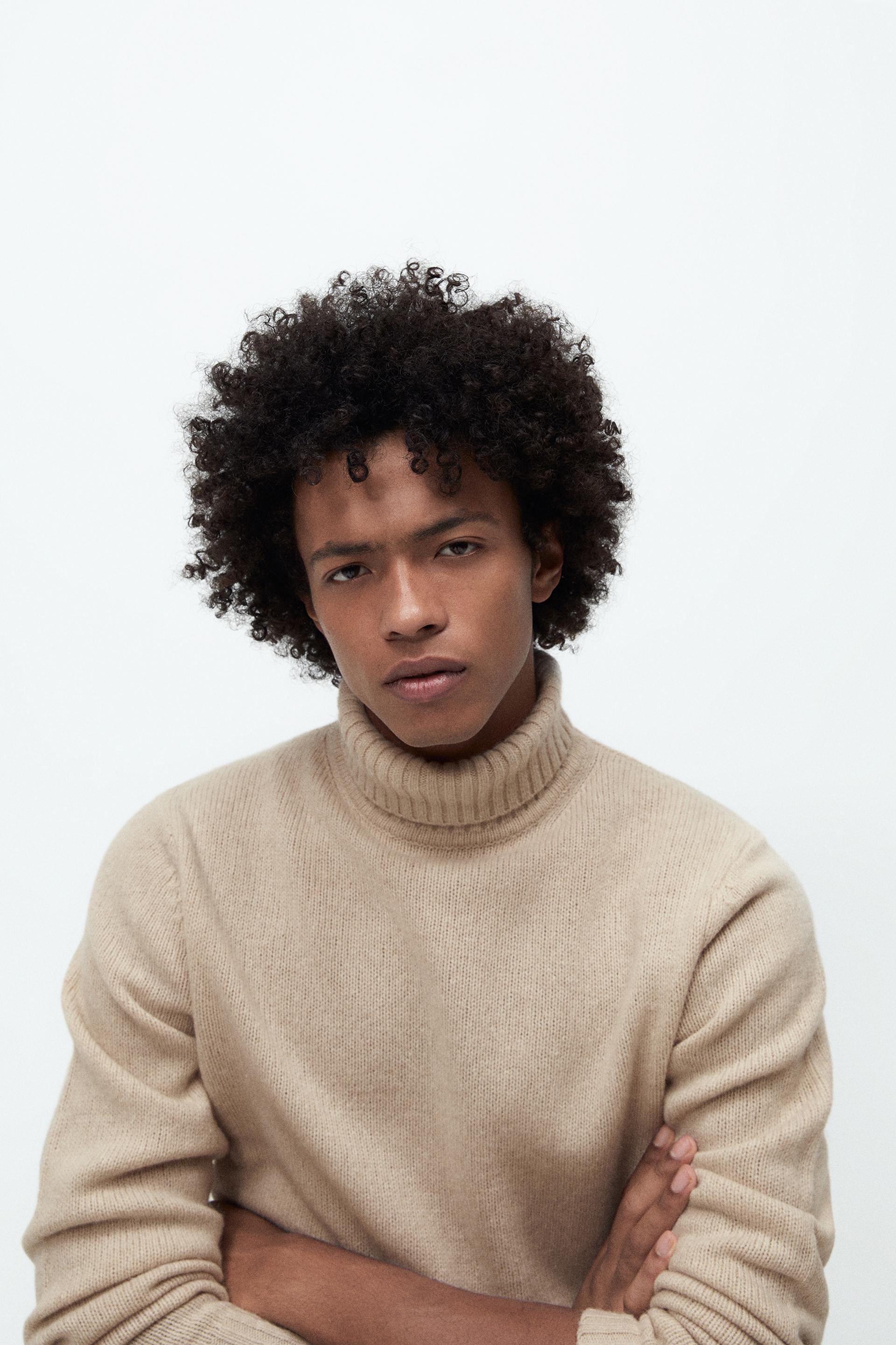 Zara - Funnel Neck Sweater - Ecru - Men