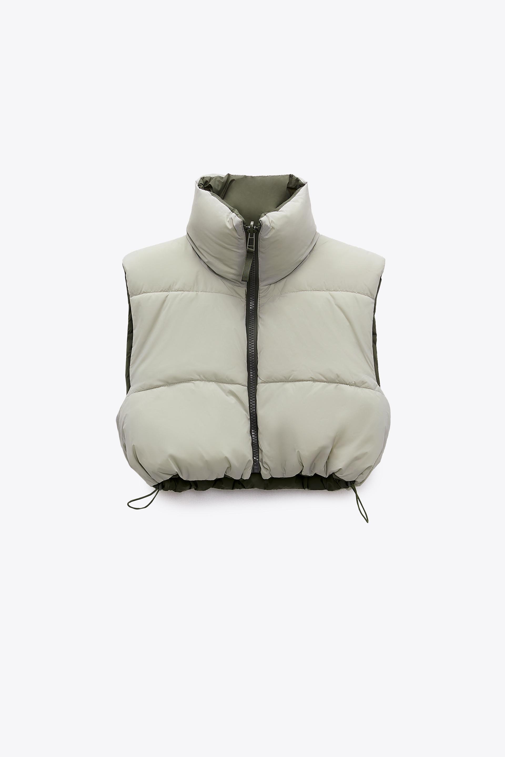 Zara khaki reversible gilet Clearance