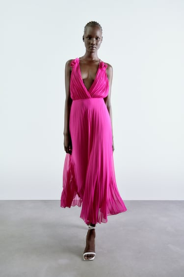 Image 0 of PLEATED CAMISOLE DRESS from Zara