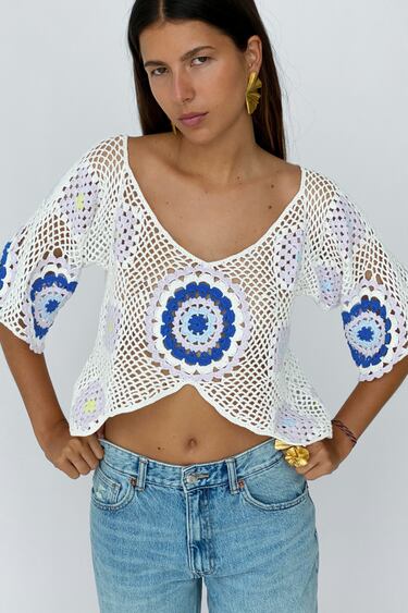 GEHAAKTE TRICOT CROPPED TOP IN LIMITED EDITION