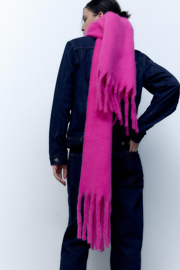 Pink scarf zara Clearance