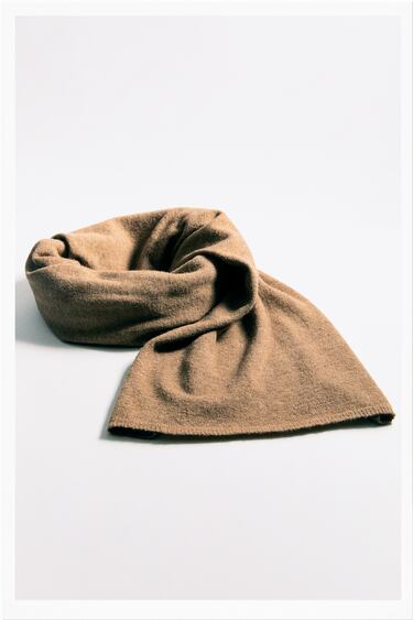 Image 0 of BASIC KNITTED SCARF from Zara