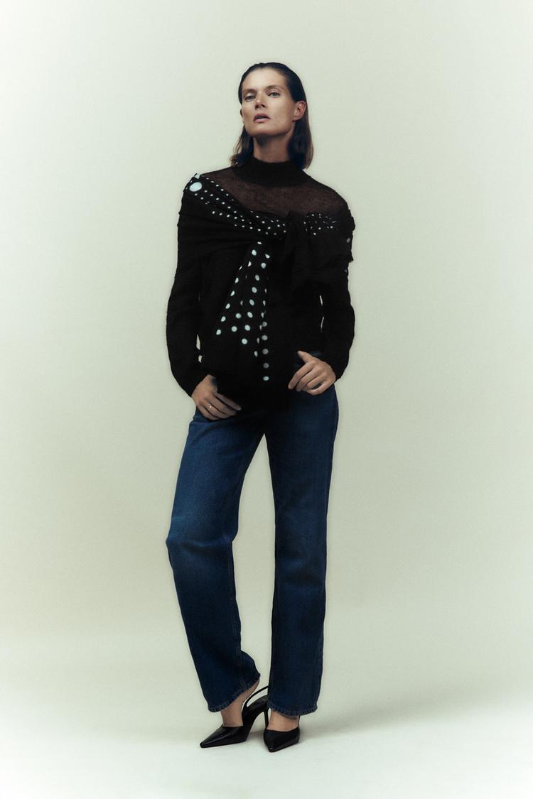 POLKA-DOT SCARF - Black | ZARA United 