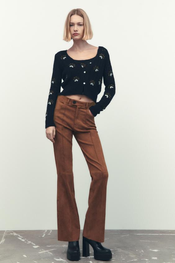 Zara embroidered beaded cardigan Clearance