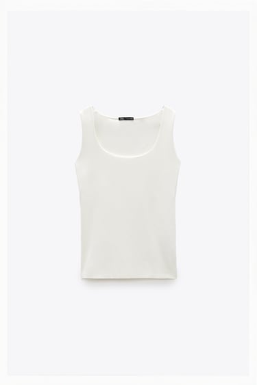Image 0 of STRETCH TOP WITH WIDE STRAPS from Zara