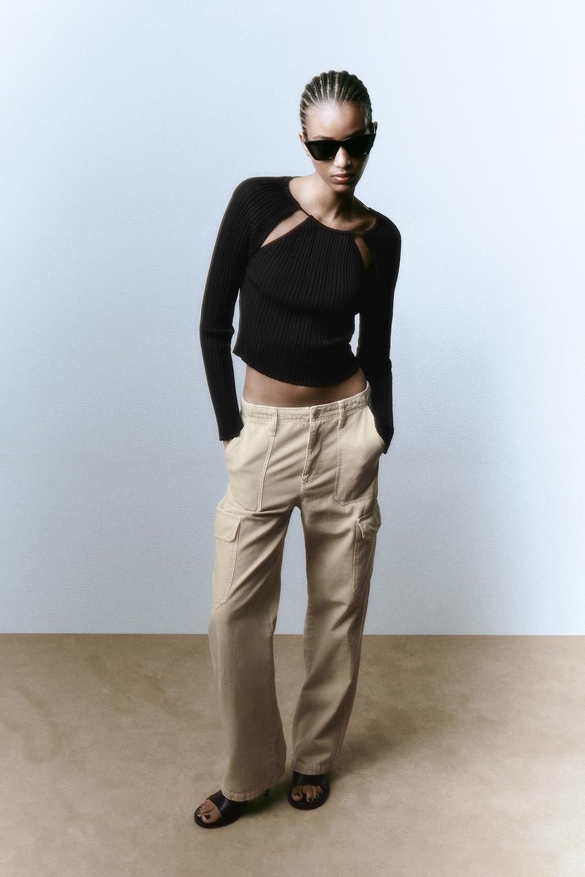Cut out knit top zara Clearance