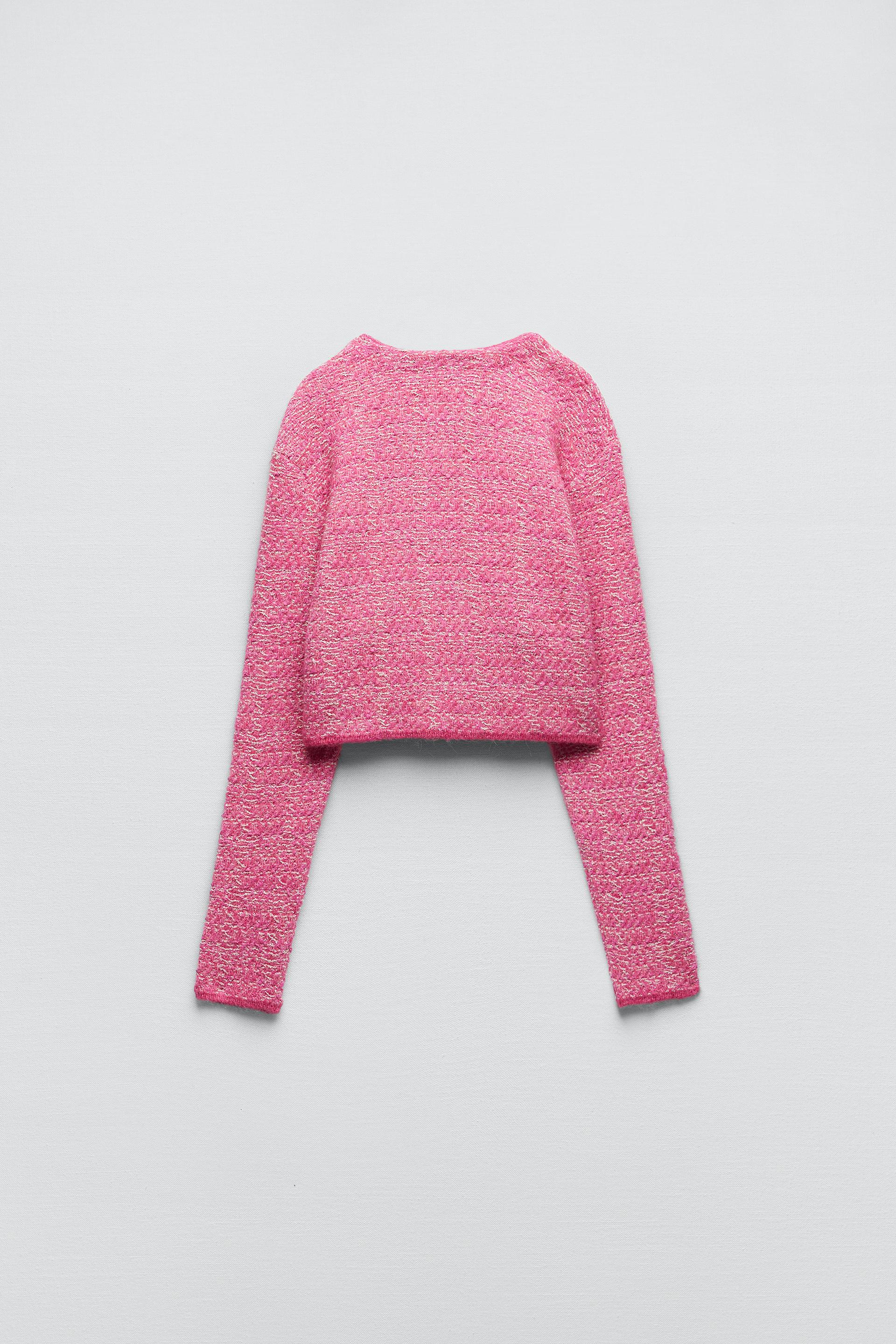 STRUCTURED KNIT JACKET - Pink | ZARA Canada