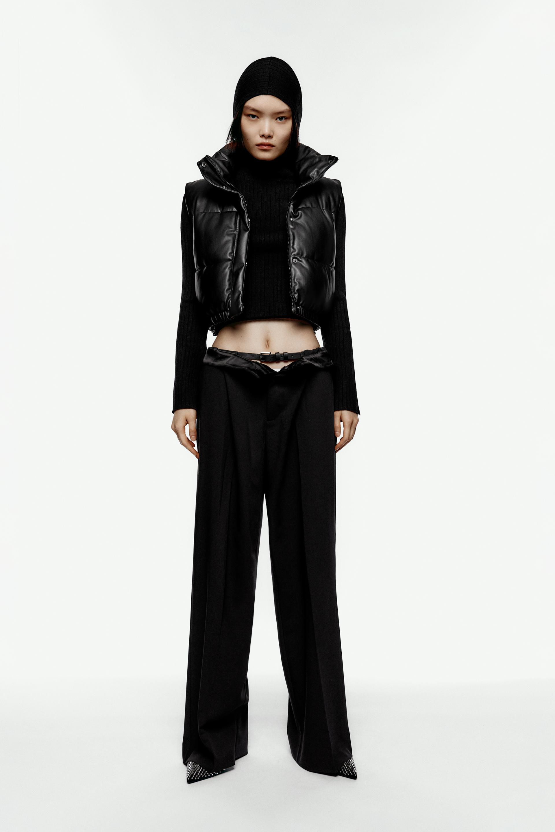 Leather look gilet zara Clearance