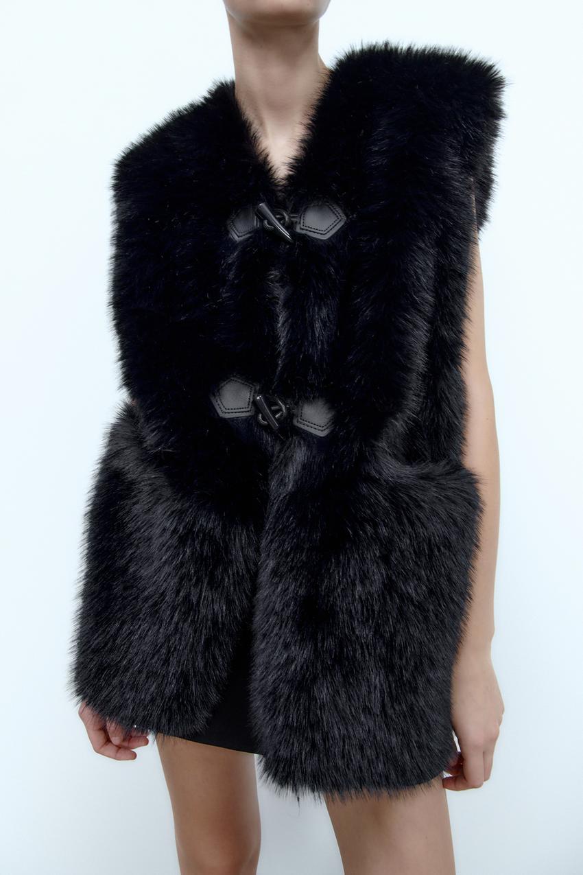 Zara fur waistcoat Clearance