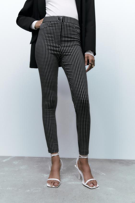 ギンガムチェック レギンス ブラック エクリュ Zara Japan 日本 ギンガムチェック レギンス ブラック エクリュ Zara Japan 日本