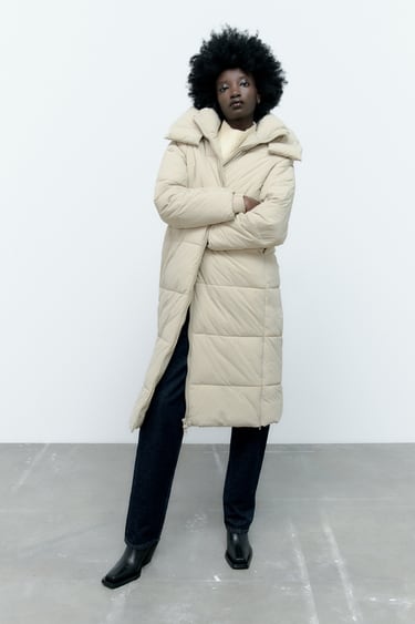 صورة 0 من معطف مبطن فائق الطول Zara