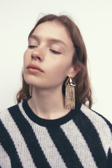 Image 0 of SPARKLY WATERFALL EARRINGS from Zara