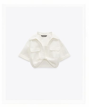 Image 0 of CROP TOP WITH KNOT from Zara