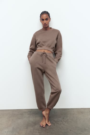 Image 0 of FADED JOGGER TROUSERS from Zara