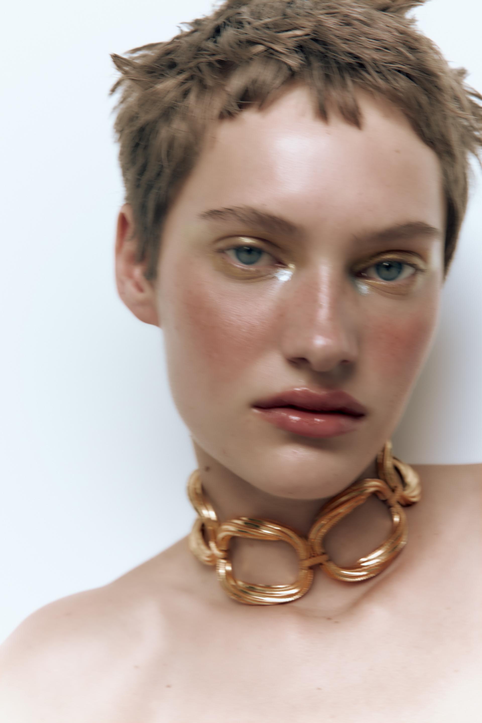 Ring Choker Golden Zara United States Ring Choker Golden Zara United States