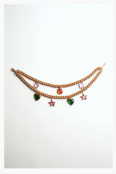 Image 0 of MULTICOLOURED MULTI-STRAND CHARM NECKLACE from Zara