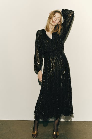 Image 0 of LIMITED EDITION SEQUINNED DRESS from Zara