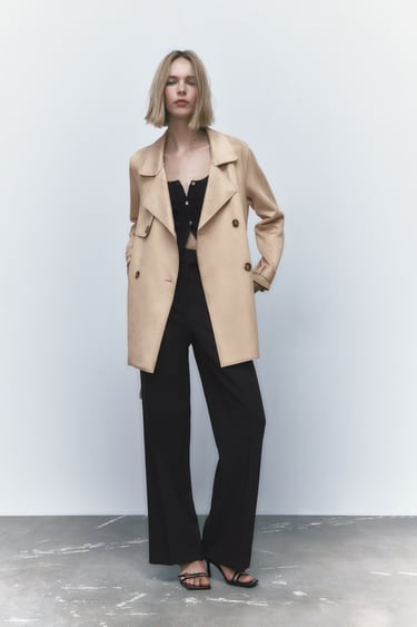 Image 0 of FAUX SUEDE JACKET from Zara
