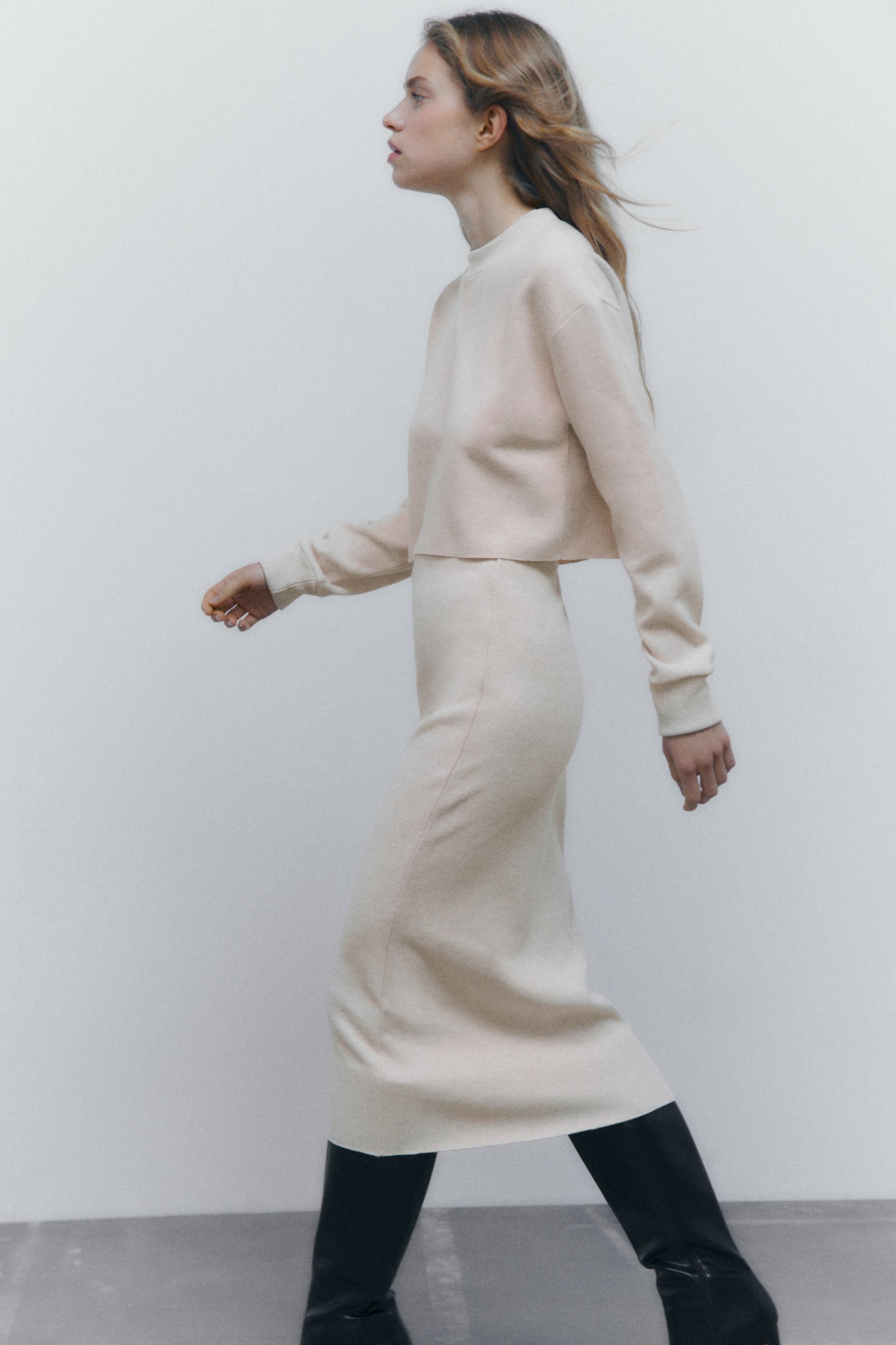 Zara - Soft Skirt - Beige Marl - Women