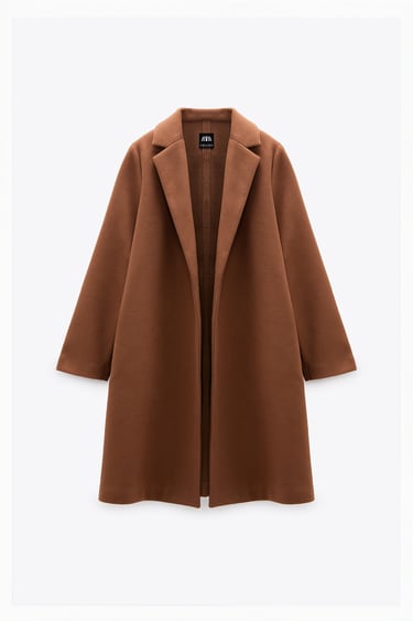 Image 0 of LAPEL COLLAR COAT from Zara