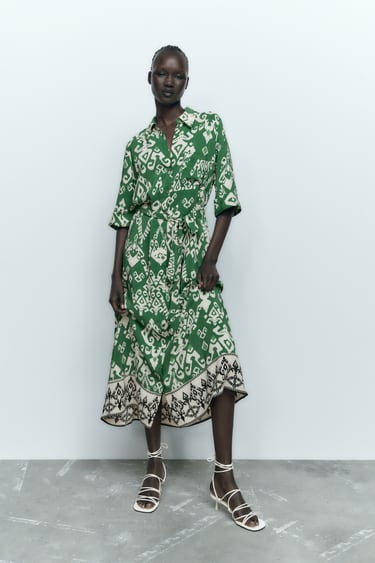 Image 0 of LONG PRINT DRESS from Zara