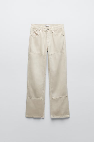 Image 0 of MID-RISE JEANS WITH PATCHES from Zara
