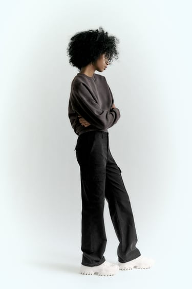 Image 0 of TRF STRAIGHT CARGO PANTS from Zara