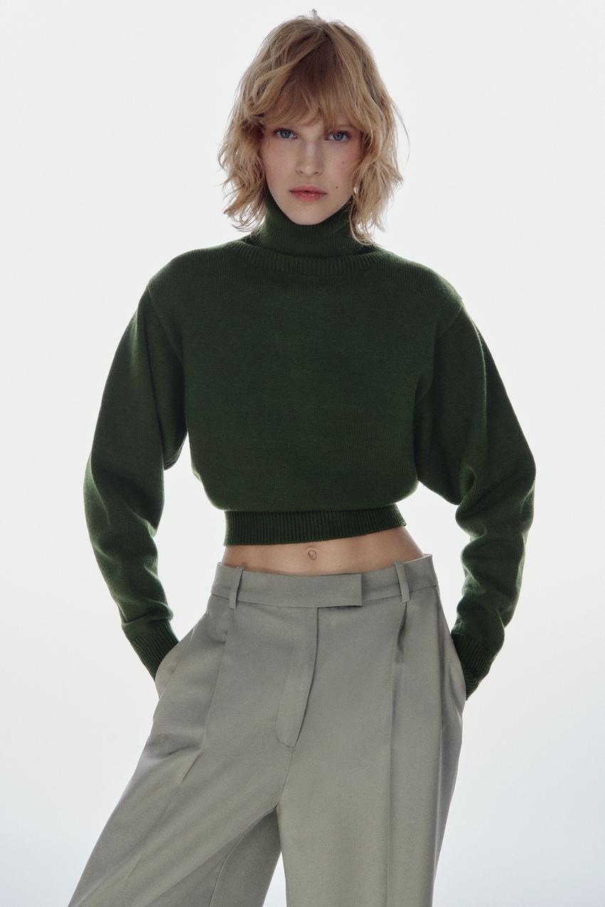 Zara cropped roll neck Clearance