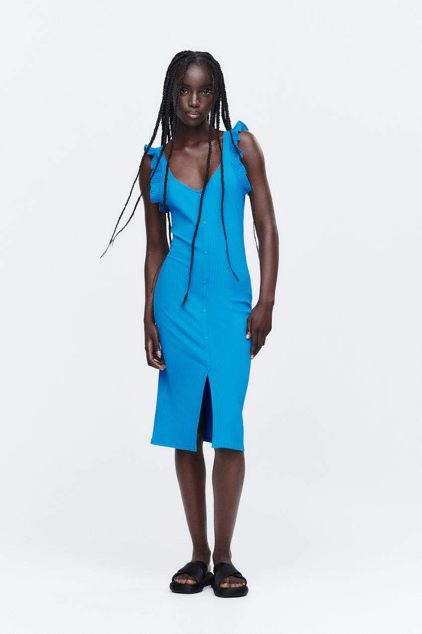 Zara ribbed button up dress Clearance